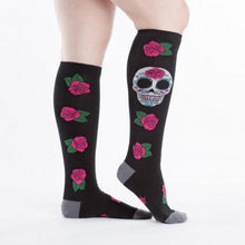 Load image into Gallery viewer, KNEE HIGH- SUGAR SKULL