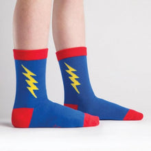 Load image into Gallery viewer, JUNIOR CREW - SUPER HERO! BLUE/YELLOW