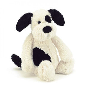 BASHFUL BLACK& CREAM PUPPY MEDIUM 12"