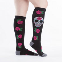 Load image into Gallery viewer, KNEE HIGH- SUGAR SKULL
