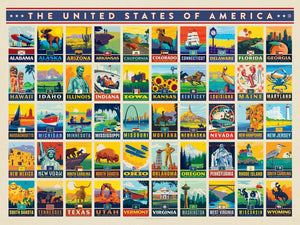 PUZZLE- THE UNITED STATES OF AMERICA 500 PCS