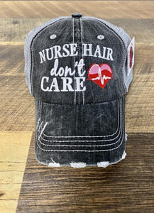 TRUCKER HAT-NURSE HAIR DON'T CARE