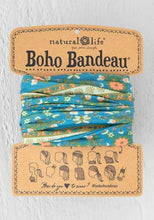 Load image into Gallery viewer, BOHO BANDEAU- BLUE FLOWER MEDALLION
